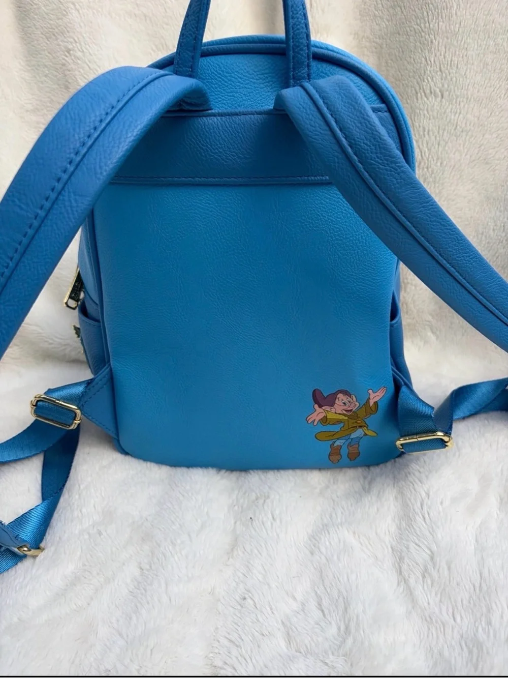 Loungefly Blue & Yellow Snow White Stained-Glass Mini Backpack